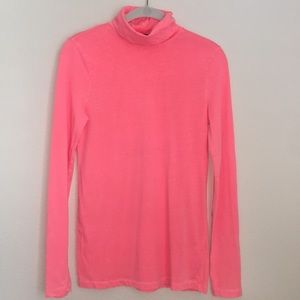 J. Crew Cotton Turtleneck Coral Pink